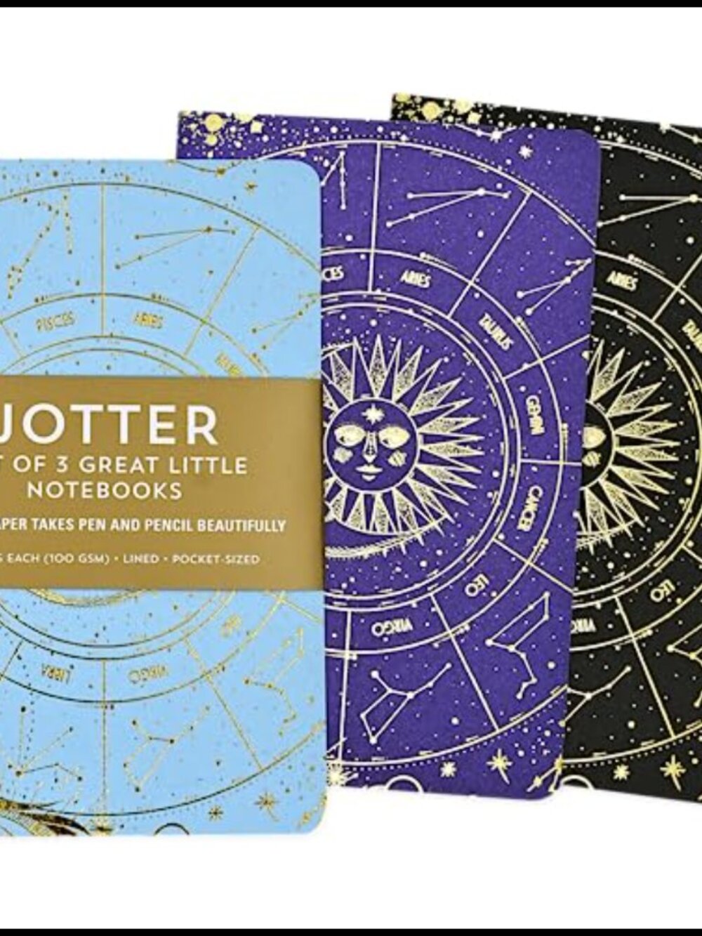 Celestial Jotter Notebooks 3 Pack Writing Journals for School Home